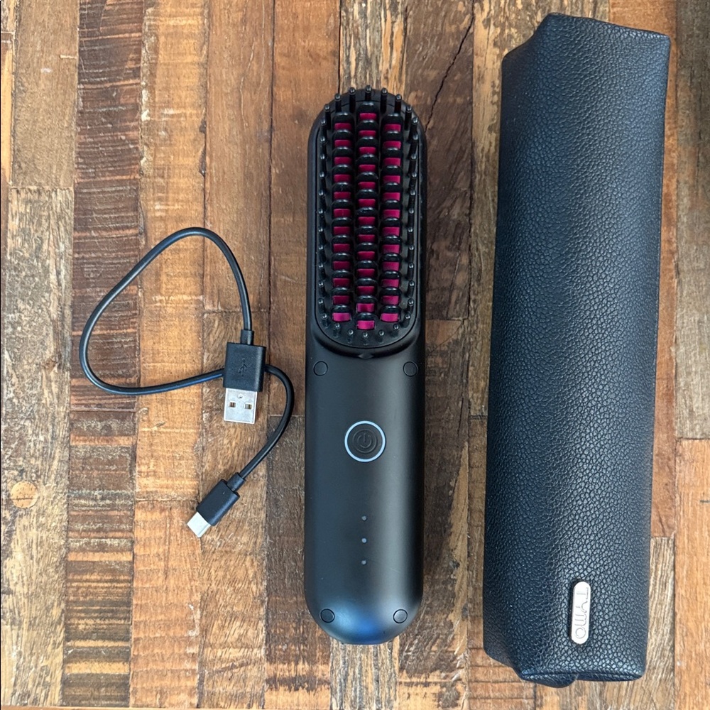 TYMO Porta Pro Portable Hair Straightening Brush Black